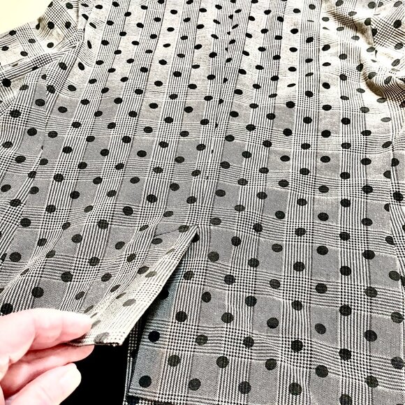 Lane Bryant Polka Dot Houndstooth Check Blazer. - Picture 6 of 11
